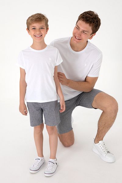 U.S. Polo Assn. Ανδρικό μπλουζάκι με κανονική εφαρμογή Crew Neck White Basic 50305924-vr013