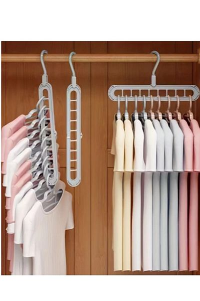SyaMAG Organizer for 9 hangers, with 2 positions, plastic, gray, 33x17 cm