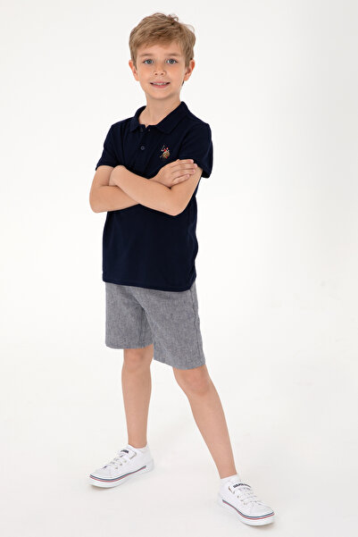 U.S. Polo Assn. Erkek Çocuk Lacivert Basic Polo Yaka Tişört 50306484-VR033