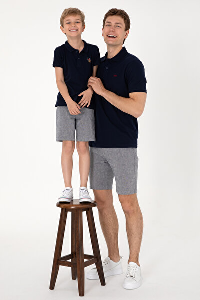 U.S. Polo Assn. Erkek Çocuk Lacivert Basic Polo Yaka Tişört 50306484-VR033