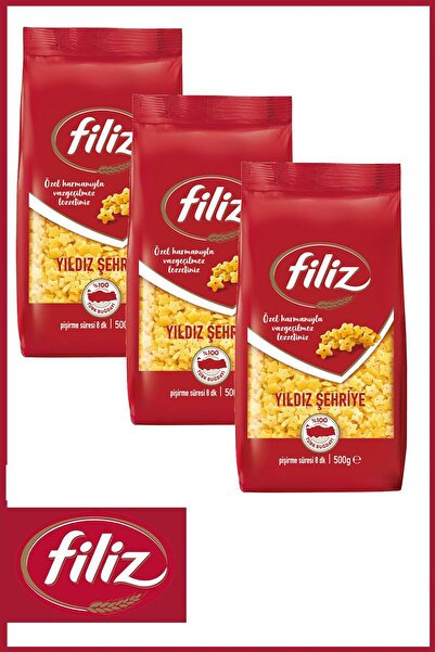 FİLİZ Filiz Yıldız Şehriye 500gr X 3 Adet