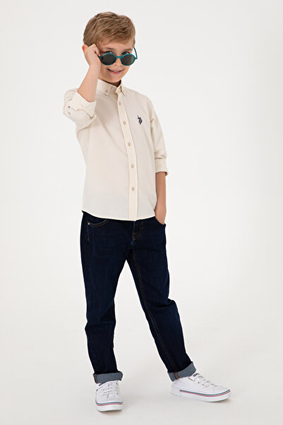 U.S. Polo Assn. قميص أساسي بأكمام طويلة للأولاد 50306584 -VR049