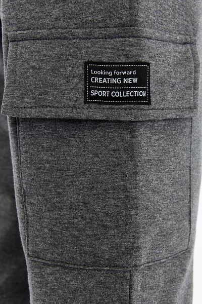 AXXEL Men's Gray Covered Pocket Jogger Sweatpants-P2142