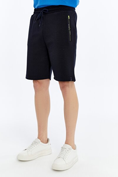AXXEL Erkek Lacivert Cep Fermuarlı Şort-s2065