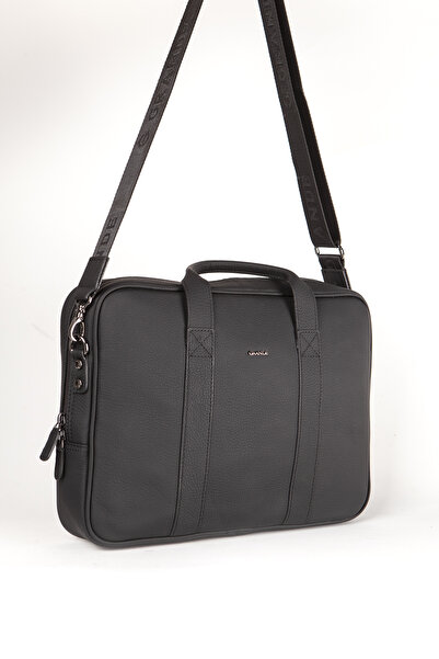 Grande Ανδρικός Χαρτοφύλακας από Γνήσιο Δέρμα, Μαύρος