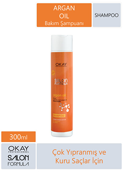 OKAYPROFESSIONNEL Salon Formula Çok Yıpranmış ve Kuru Saçlar İçin ARGAN Şampuan 300ml