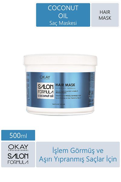 Okay Coconut Formula Salon Hair Mask - Intensive Moisturizing, 500 ml