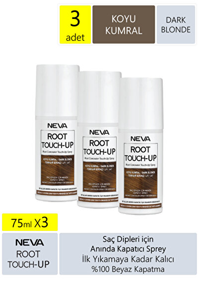 Root Touch-Up Neva Root Touch Up Kapatıcı Sprey 75 Ml Koyu Kumral 3 Adet