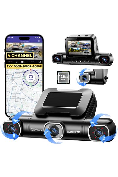 AZDOME M660 4k Channels Dashcam With 360 Degree View