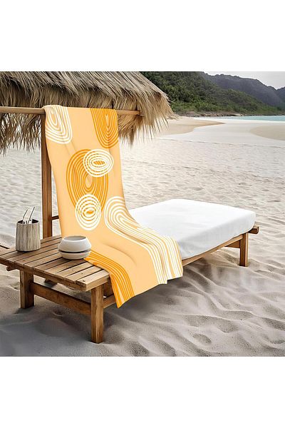 Doruklar Home Collection Πετσέτα θαλάσσης με μοντέρνο σχέδιο Peshtemal 80x160 CM Aqua75