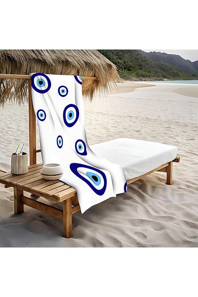 Doruklar Home Collection Πετσέτα θαλάσσης με μοντέρνο σχέδιο Peshtemal 80x160 CM Aqua11