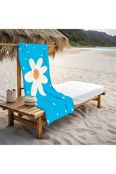 Doruklar Home Collection Πετσέτα θαλάσσης με μοντέρνο σχέδιο - 80x160 CM Aqua80