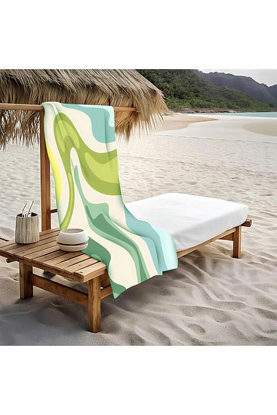 Doruklar Home Collection Πετσέτα θαλάσσης με μοντέρνο σχέδιο Peshtemal 80x160 CM Aqua42