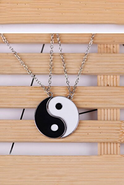 İYİ MODA 2 Adet Ying Yang Denge Zincir Kolye Sevgili Arkadaşlık Unisex Best F...