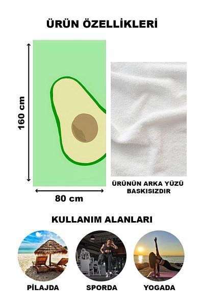 Doruklar Home Collection Πετσέτα θαλάσσης με μοντέρνο σχέδιο 80x160 CM Peshtemal - Aqua61