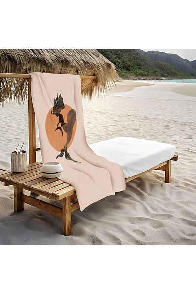 Doruklar Home Collection Πετσέτα θαλάσσης με μοτίβο Ιχθείς 80x160 CM
