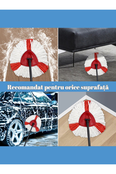 TrioStore Set 5x Rezerva mop, compatibile cu mop rotativ Viled Turbo 2in1/Easy Wring&Clean/Ultraspin