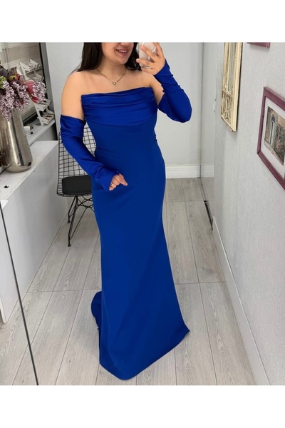 allura Long strapless fishtail dress