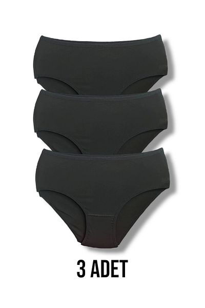 Erdenay Tekstil High Quality Combed Cotton Women's Bato Panties 3-Pack