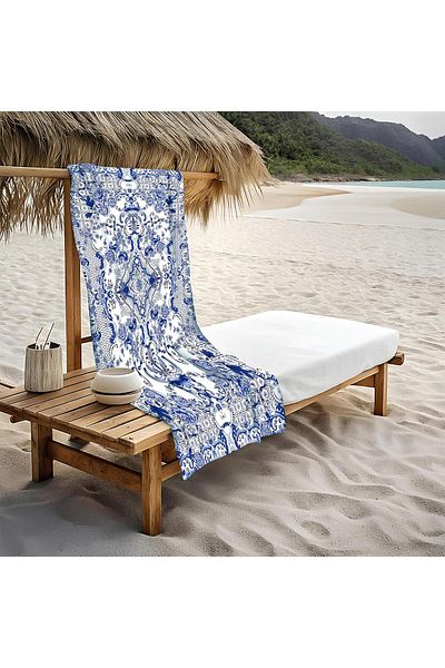 Doruklar Home Collection Πετσέτα θαλάσσης με μοντέρνο σχέδιο 80x160 CM Peshtemal OPT05