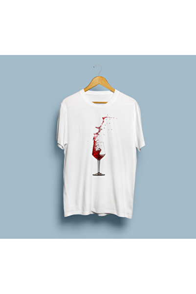 Generic Brand Oversize Wine Glass Design Unisex T-Shirt