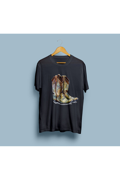 Generic Brand Unisex Oversize BooTs Design T-shirt