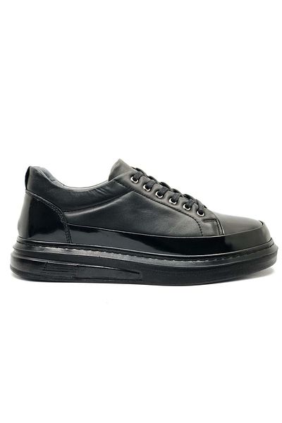 Kocamanlar Ayakkabı Dropland 9175-1 Genuine Leather Men's Casual Shoes Black