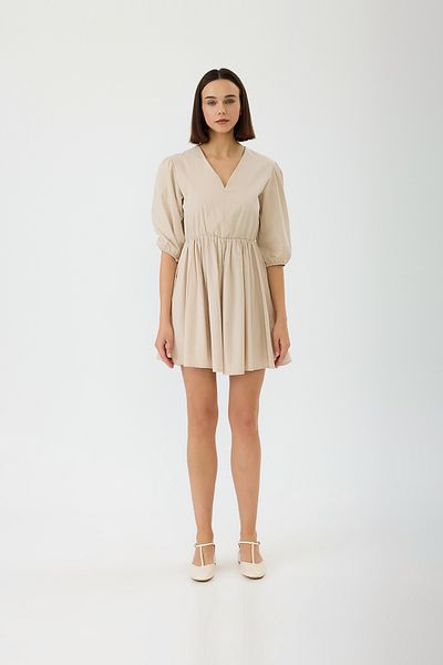SEVİLEN V-Neck Cotton Dress