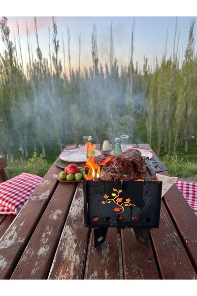RWL Katlanabilir Mini Kamp Mangal & Ateş Çukuru | 2 Kişilik | Çantalı |Çok Am...