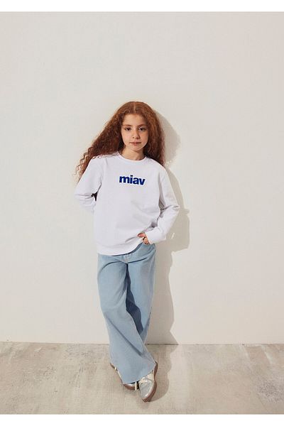 Mavi Hanorac alb cu imprimeu Miav 6610031-620