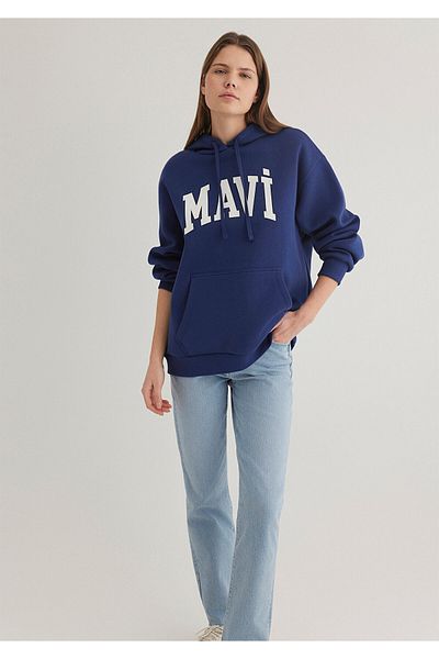 Mavi Sweatshirt mit Logo-Print, Übergröße/Weitschnitt 1600361-70722