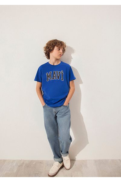 Mavi Tričko s logem Regular Fit / Normal Cut 6610030-70896