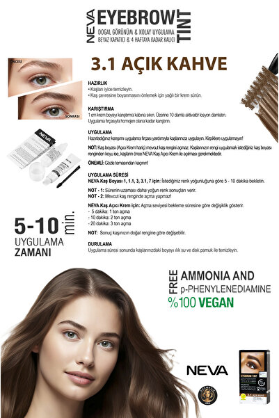 Neva Kaş Boyası 3.1 Açık Kahve (12 ADET)