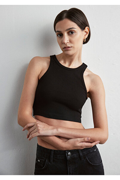 Mavi Sada 2 kusů Basic Crew Neck Black and White Tričko Crop / Short Cut 1612296 -900