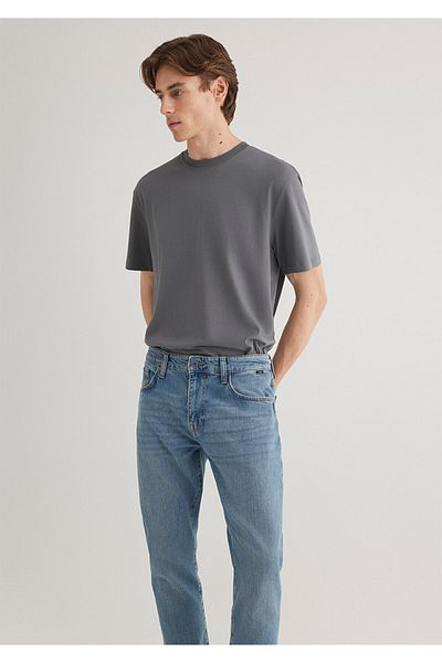 Mavi Anthracite Basic T-Shirt Loose Fit / Loose Relaxed Cut 066249 -80020