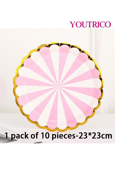 Youtrico Disposable Tableware Ideal For Wedding Plating/birthday Party Table Decoration 10pieces-23*23cm