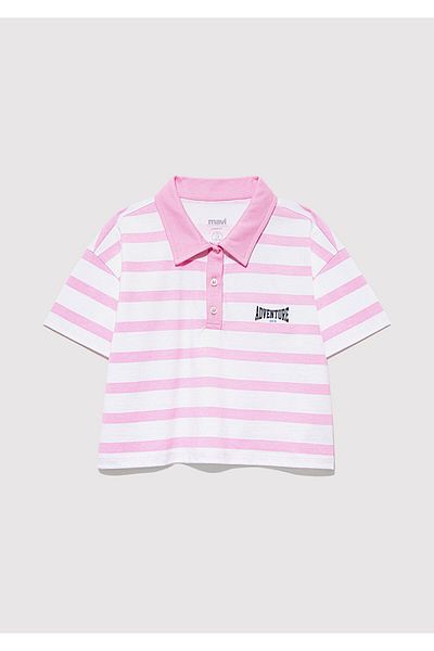Mavi Tricou roz cu imprimeu Adventure, cu croială lejeră/cu o formă lejeră 7610264 -89905