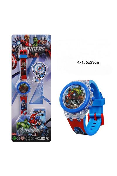 Hasbro 3 ساعات أطفال أنمي فلاش لايت سبايدرمان للأولاد كرتون قرش ميكي ساعة أطفال بنات ستود.