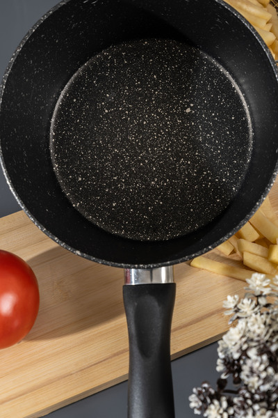 Skygo Plchf Siyah Granit 20 cm Kızartma Tenceresi – Çelik Süzgeçli, Yapışmaz