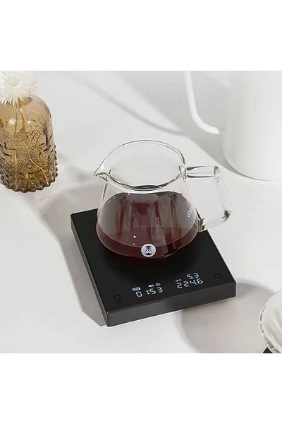 Choice 2kg Black Basic Mirror Pour Over Coffee Scale Flow Rate Display Auto Timer Kitchen Food Scale