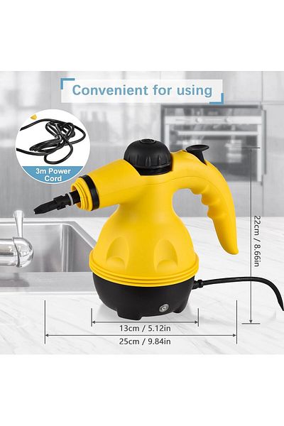 Genrics Portable & Powerful Pressure, Hygienic Cleaning Stream Cleaner. 9accessories To Clean All The Home