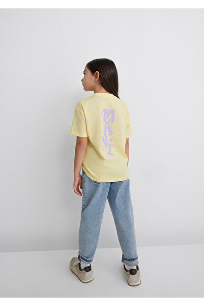 Mavi Nyomtatott sárga póló, laza szabású / laza, laza szabású 7610337 -71305