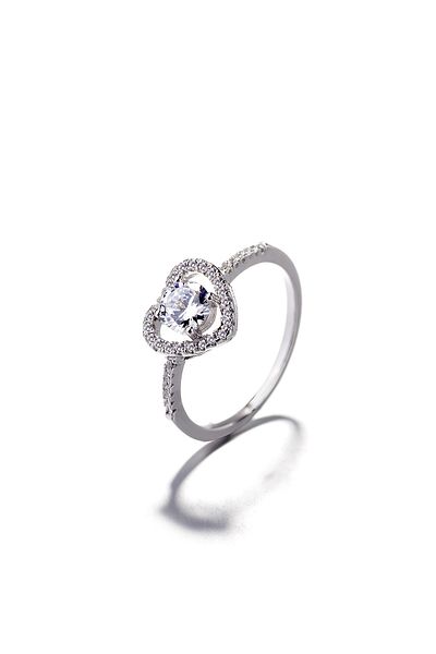 delis Inel Argint 925, Jw1375, Model Inima, Placat Cu Rodiu