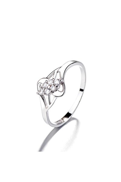 delis 925 silver ring, JW1386, elegant model with stones, rhodium plated