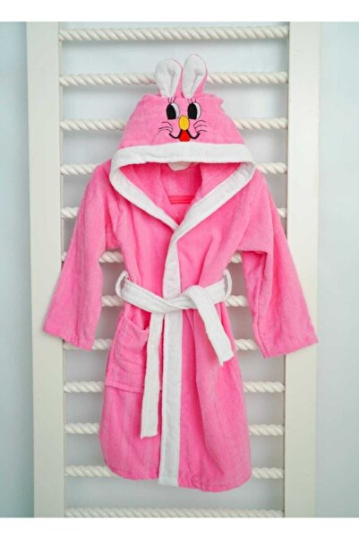 MNSTEKSTİL Mnsevtekstil - رداء حمام للأطفال مصنوع من القطن بنسبة 100% مع غطاء...