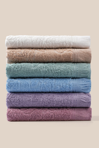 Cottexo Set de 6 prosoape 100% bumbac/antibacteriene 50x90, moi, cu absorbție...