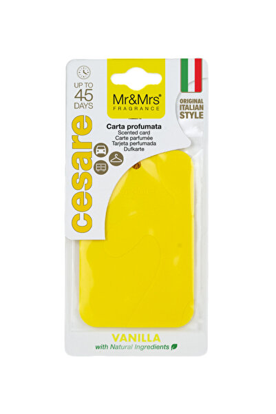 Mr&Mrs Fragrance Cesare Kart - Oto Araç Kokusu, Asma Kart Kokusu - Vanilla