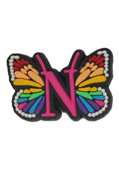 Crocs Terlik Süsü N harfi Kelebek/kalemlik Süsü/bileklik Süsü/anahtarlık Süsü...