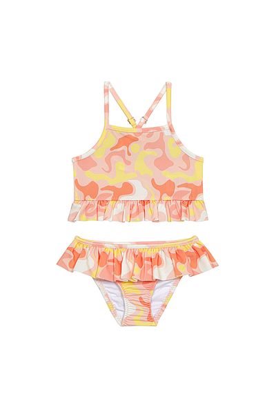 SAND MOTHER Girls' Ruffle Bikini Set with Uv Protection