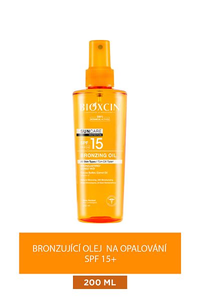 Bioxcin Bronzující olej na opalování 200 ml 15 Spf-